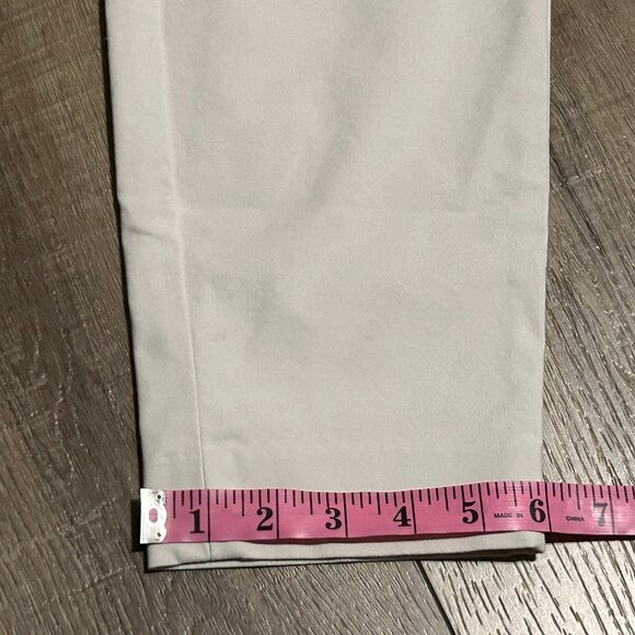 Lafayette 148 New York Murray Crop Slim Leg Pull-On Stone Color Pants Size Large - Picture 9 of 11